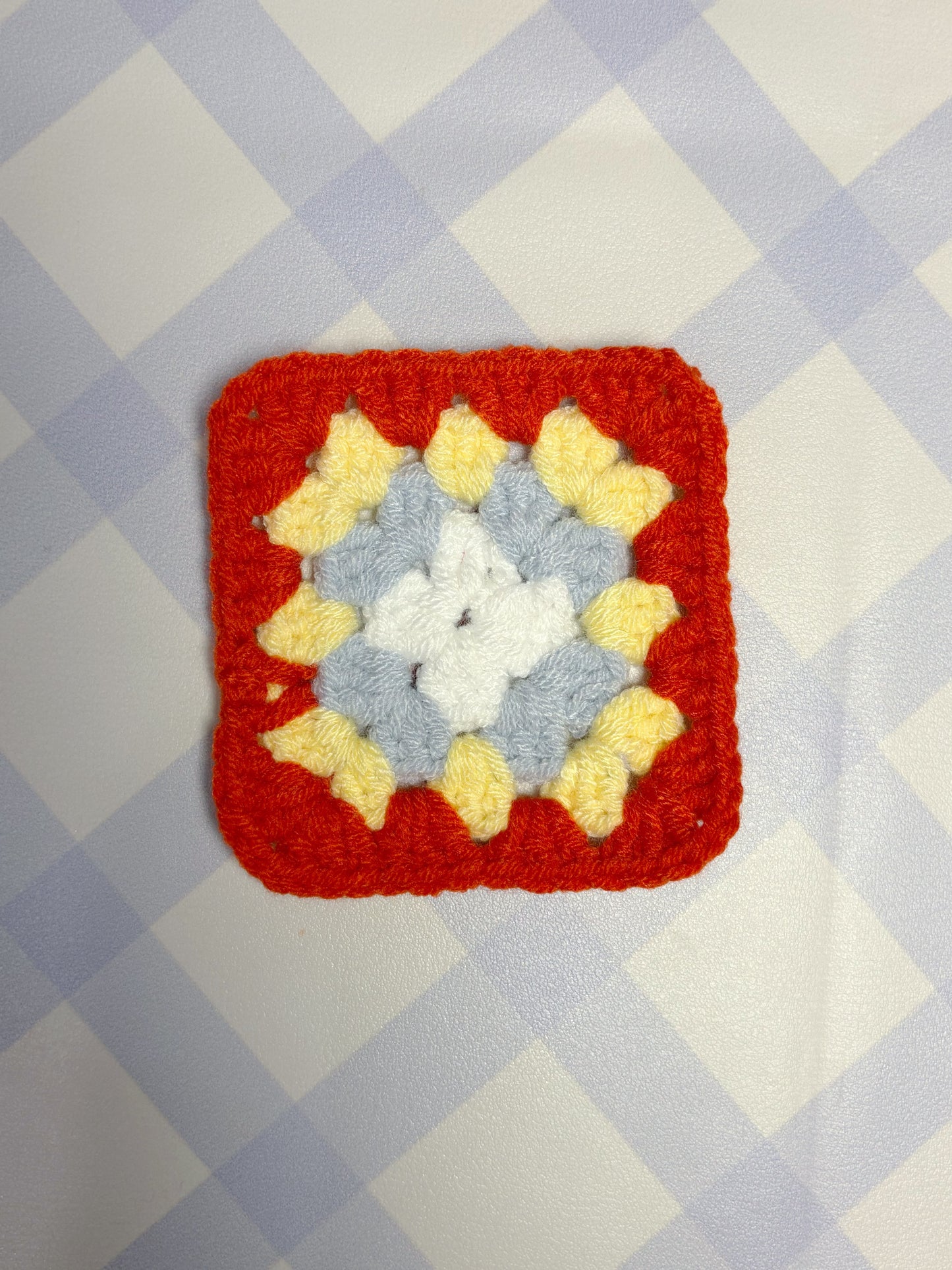 Square crochet coaster