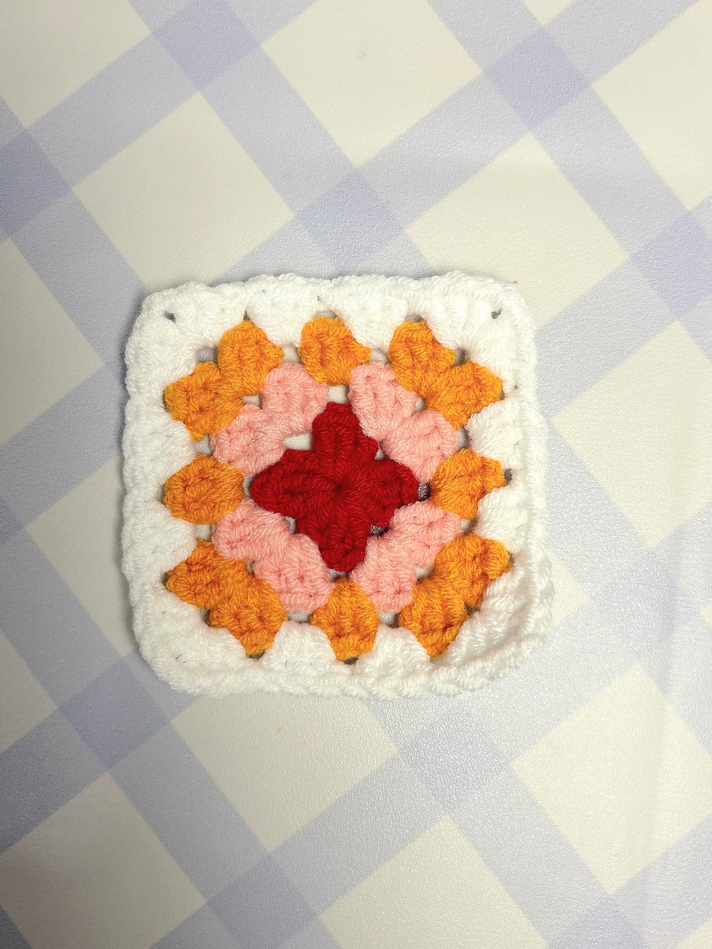 Square crochet coaster