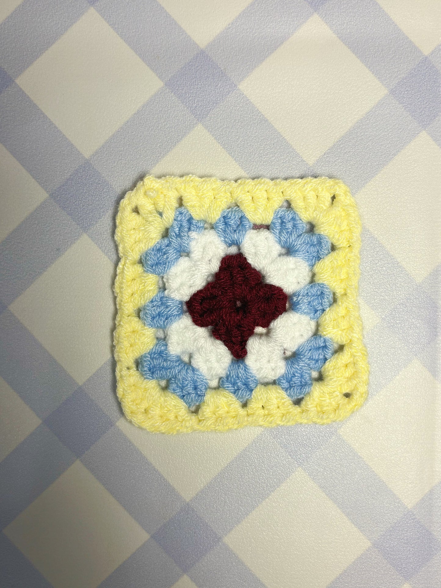 Square crochet coaster