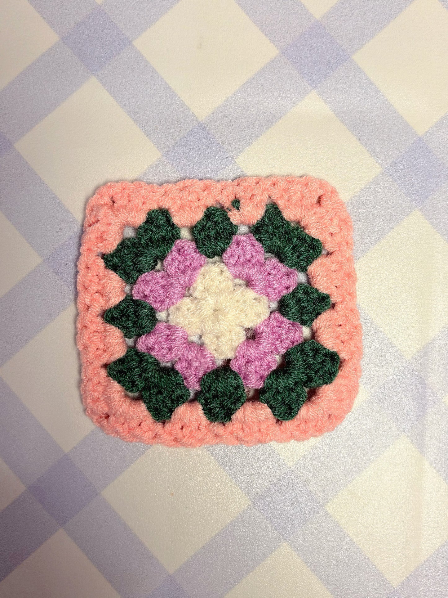 Square crochet coaster