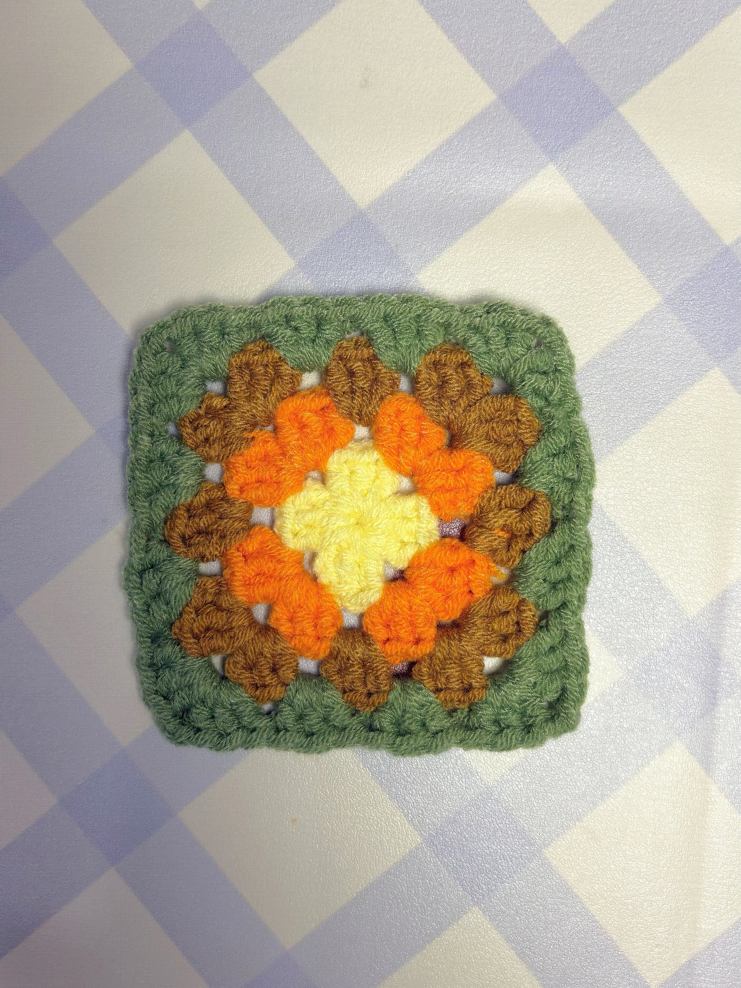 Square crochet coaster
