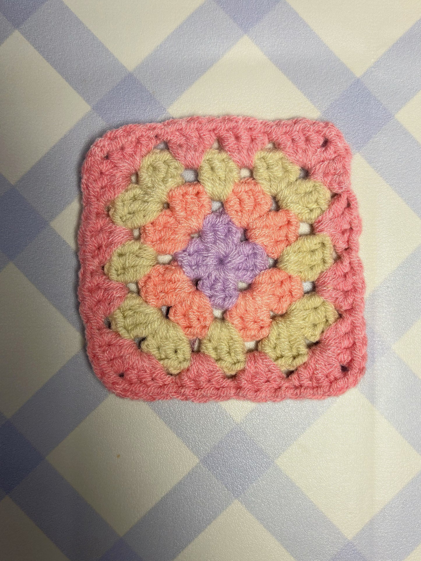 Square crochet coaster
