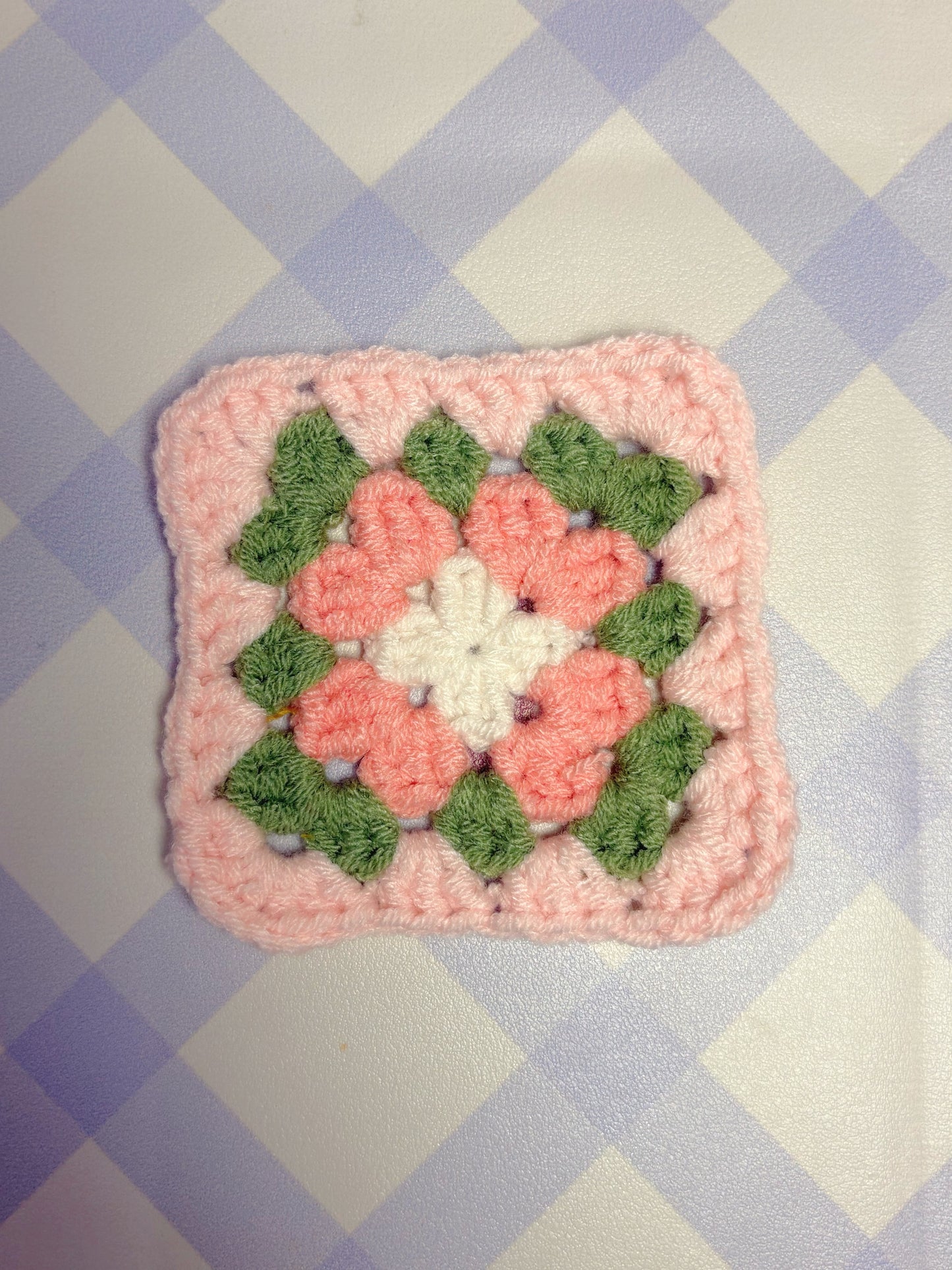 Square crochet coaster