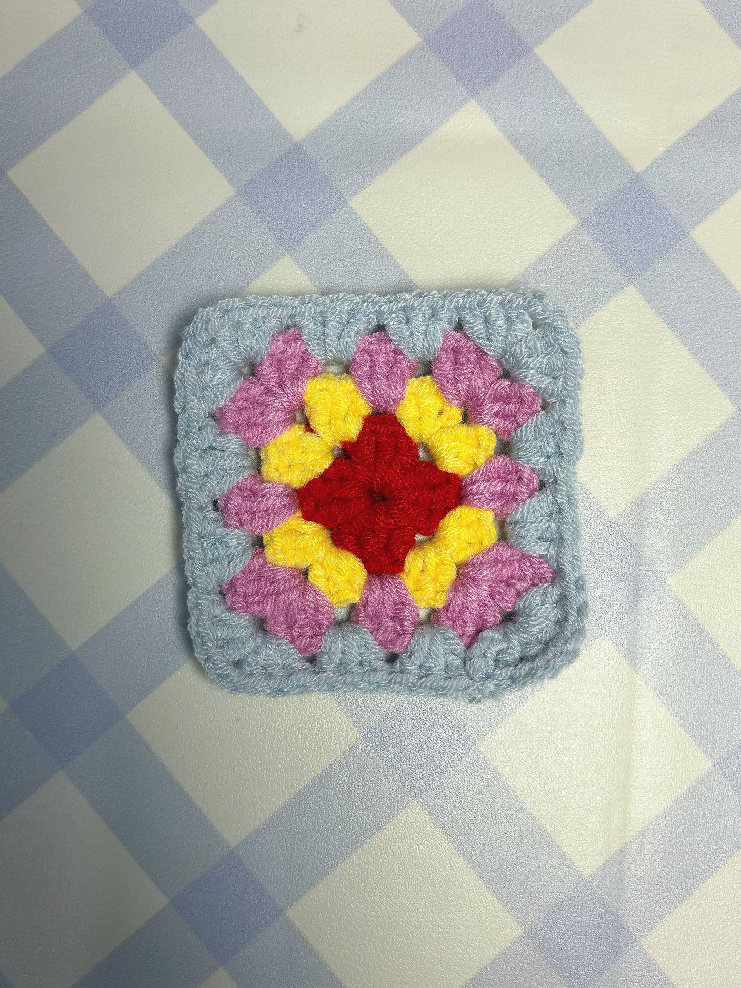 Square crochet coaster