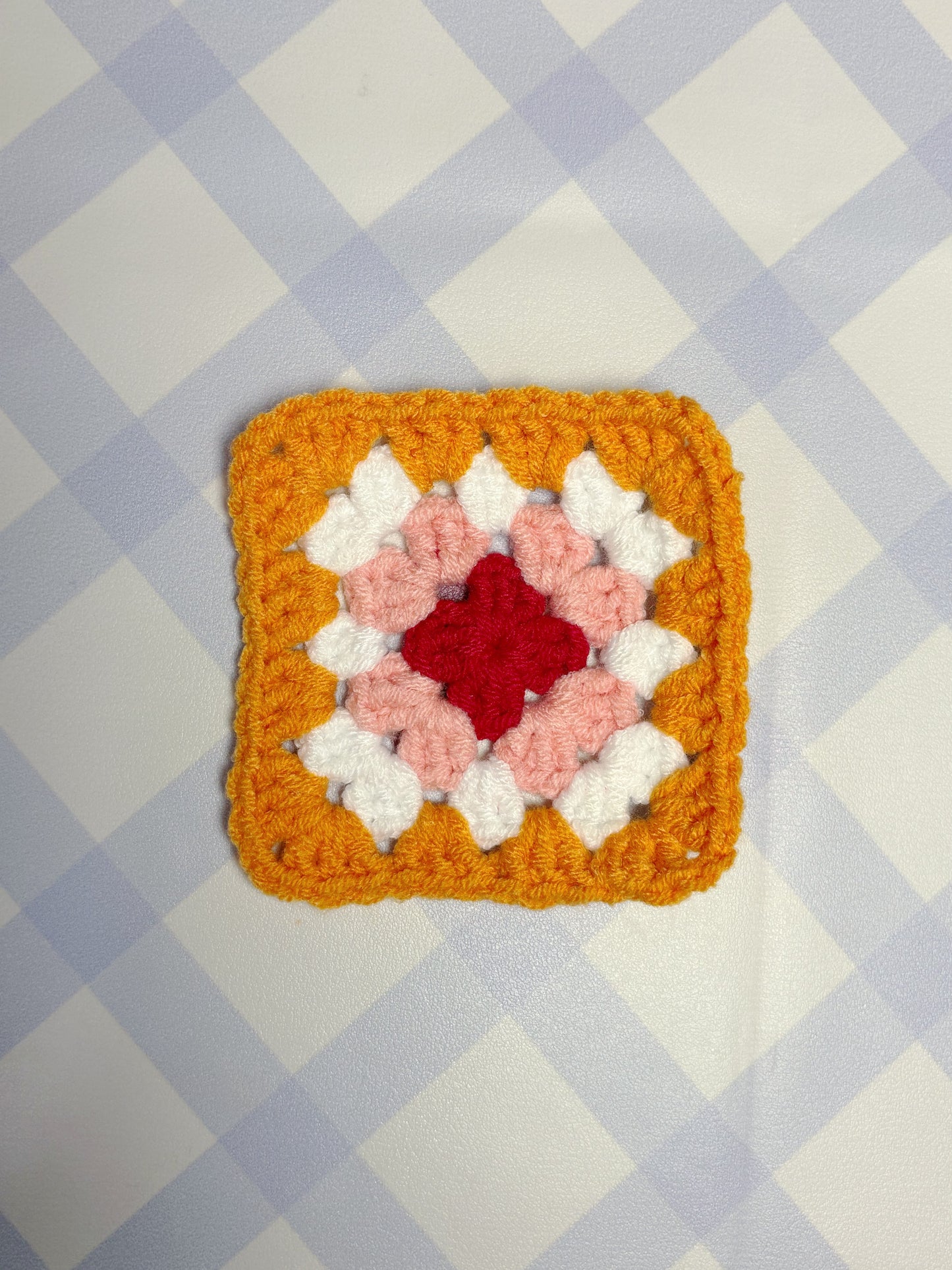 Square crochet coaster