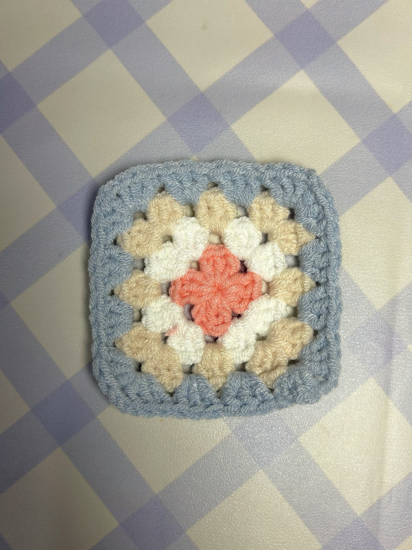 Square crochet coaster