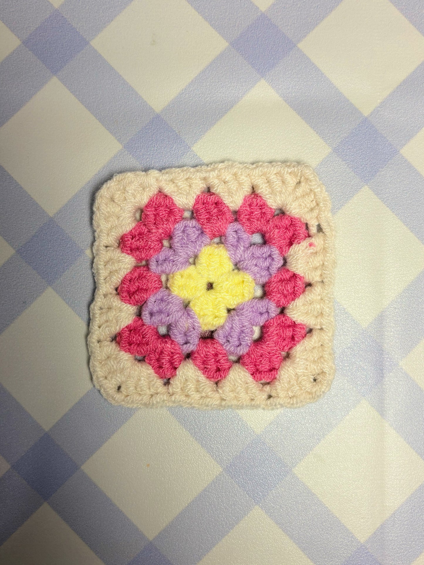 Square crochet coaster